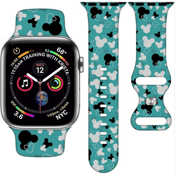 Tegneserie-rem for Apple Watch 38mm/40mm/41mm/42mm/44mm/45mm, rem for