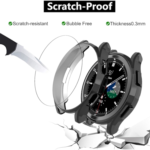 [3+3] Fodral med skärmskydd för Samsung Galaxy Watch 4