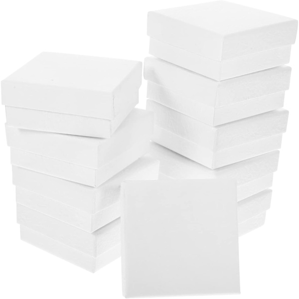 24 st smyckeskrin smyckesförpackning kartong smyckeskrin smyckesförvaring armband presentask små lådor små smyckeskrin för skosnören slipslös