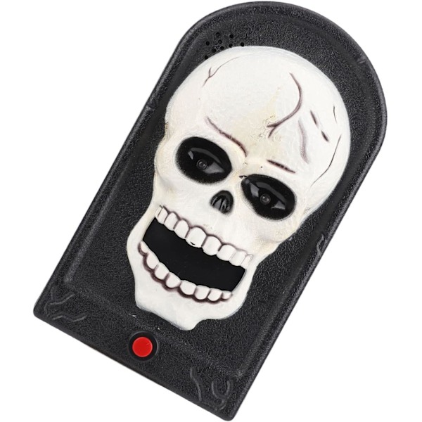 Skrekkdørklokke, Halloween-skrekkdørklokke med lyslyddekorasjonsrekvisitt for bar-fluktspill (hodeskalleform)