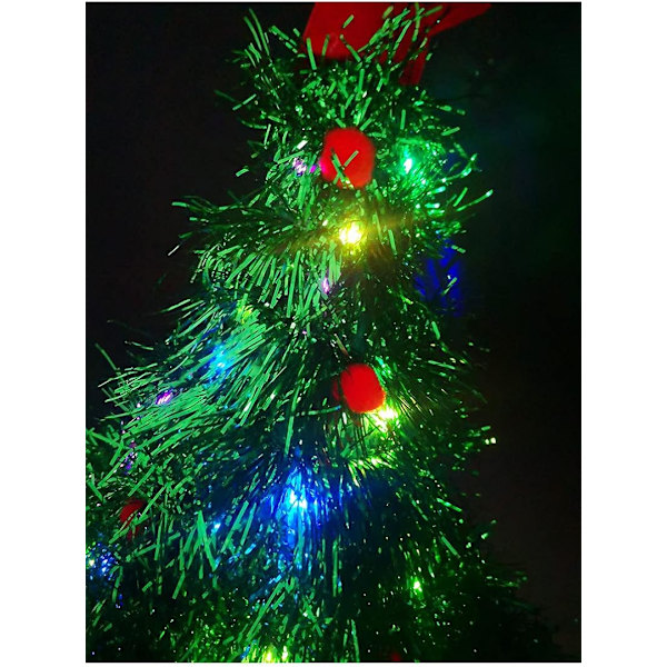 Julhatt Set Flerdelat Set med 30 LED Färgglada Ljus Julgran