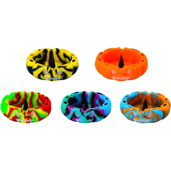 Blå Rock Punk Style Skull Askebæger Resin Håndværk Hjemmeindretning Halloween Dekoration Husholdningsartikler Blå  Blå