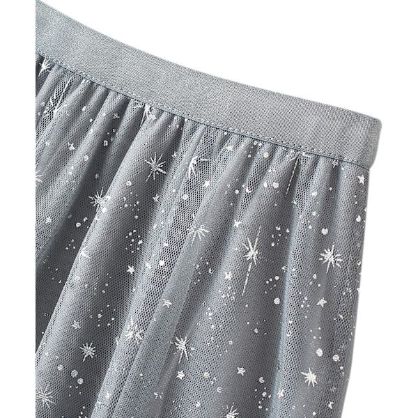 Kvinder Tulle Nederdel Blomster Print Mesh Elastisk Høj Talje Lagdelt Tutu Nederdel