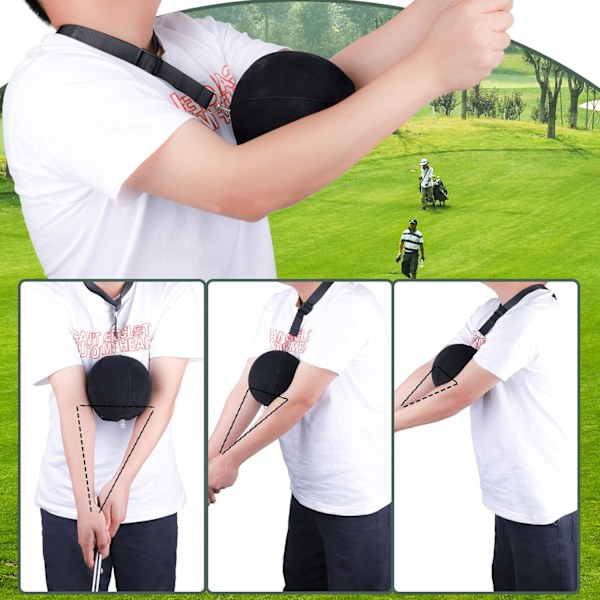 Uppblåsbar smart träningsboll för golf - Golfsvingstränare (1-pack, svart)