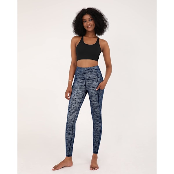 Kvinnors högmidjade yogaleggings med fickor. Tummy Control Non See Through