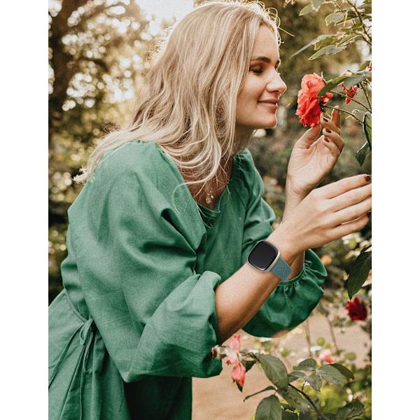 Graverad silikon kompatibel med Fitbit Versa 4/Sense 2/Versa 3/Sense-armband