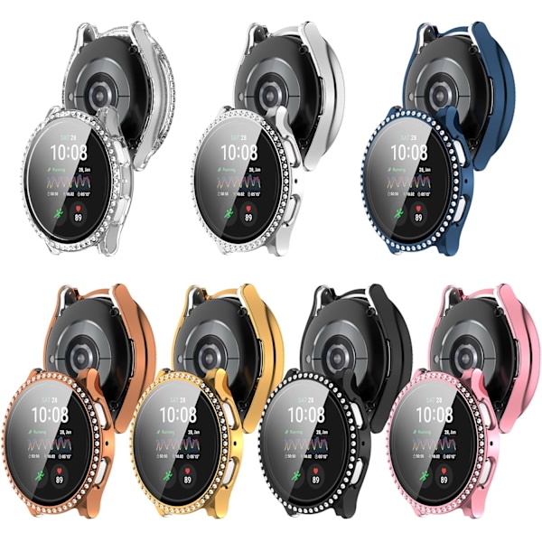 7-pack Bling Diamant Skal för Galaxy Watch 7 44mm Smartklocka Hårt PC-skydd för Galaxy Watch 7 44mm (40 mm) 40 mm