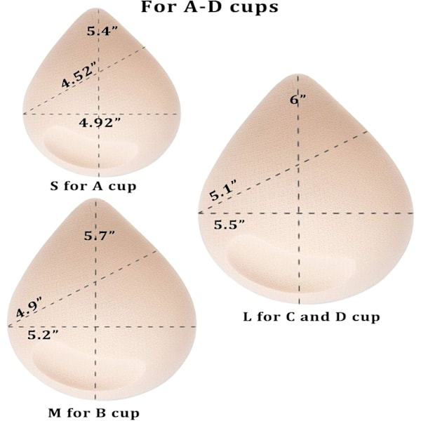 BH-inlägg i latex, 2 par latex-inlägg för sport