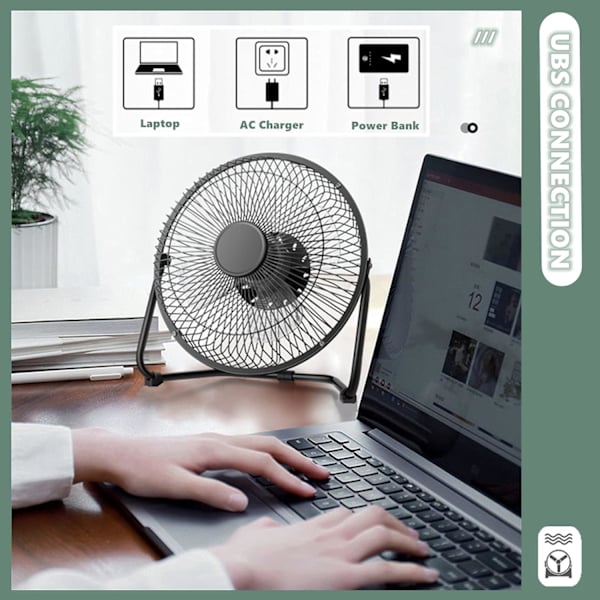 USB-fläkt 6 tum mini USB bordsfläkt Personal Portable