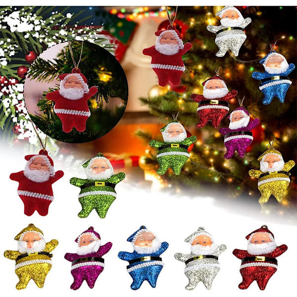 Söta mini jultomten juldekorationer - färgglada dekorationer