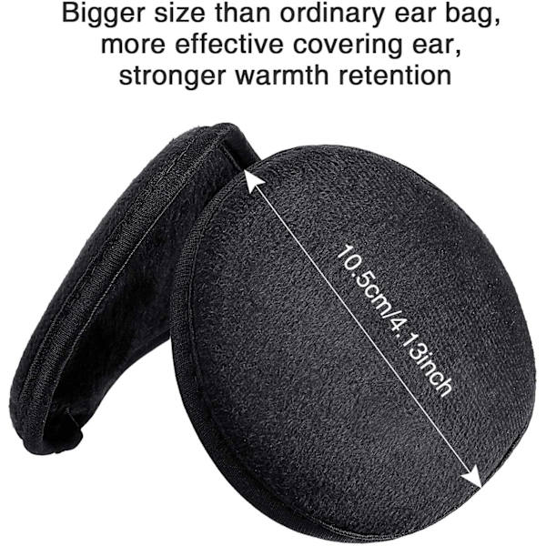 2-pack fleece öronvärmare - vintertillbehör för män och kvinnor