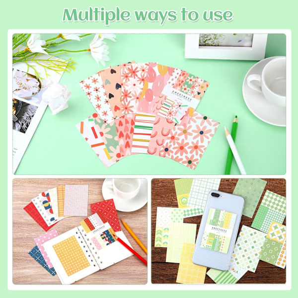 Vintage Scrapbook Papirark (200 Ark) - Retro Journaling Rekvisita