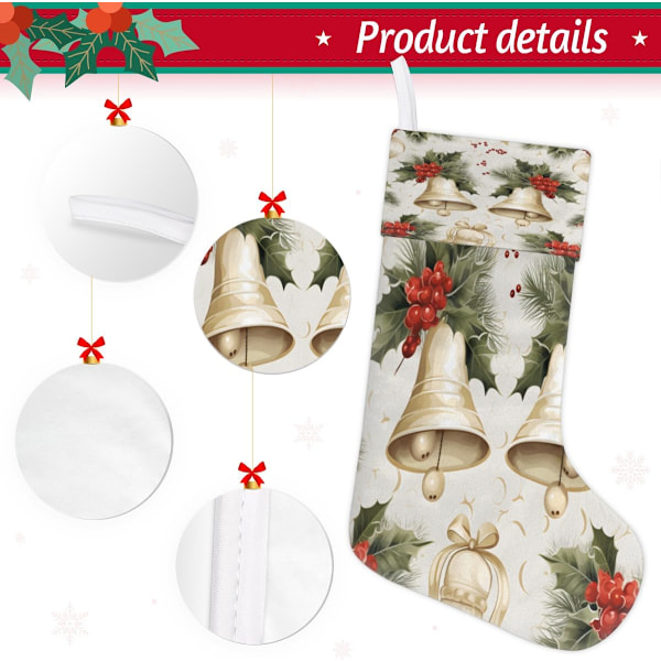 Moderna Julstrumpor Presentpåsar Julstrumpor Strumpor för Familj Dekoration Hängande Ornament Fest, 45 x 19,8 cm