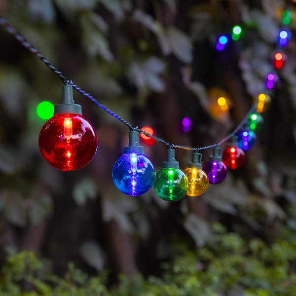 50 LED flerfargede julelys, G40 Globe LED-lyskjede, UL-listede fe-lys for innendørs/utendørs, perfekt for høytidsfestival