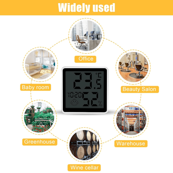 Digital termo-hygrometer och väckarklocka Duschrumsklocka Väggklocka (2)
