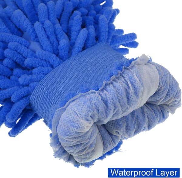 5 Stykker Bilvaskehandsker Chenille Mikrofiber Dobbeltsidet Ridsefri Vaskehandsker Royal