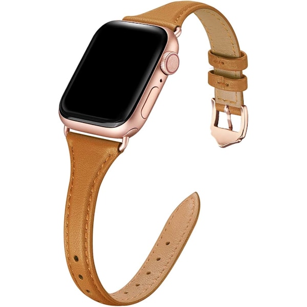 Lærreim Kompatibel med Apple Watch Band 38mm 40mm