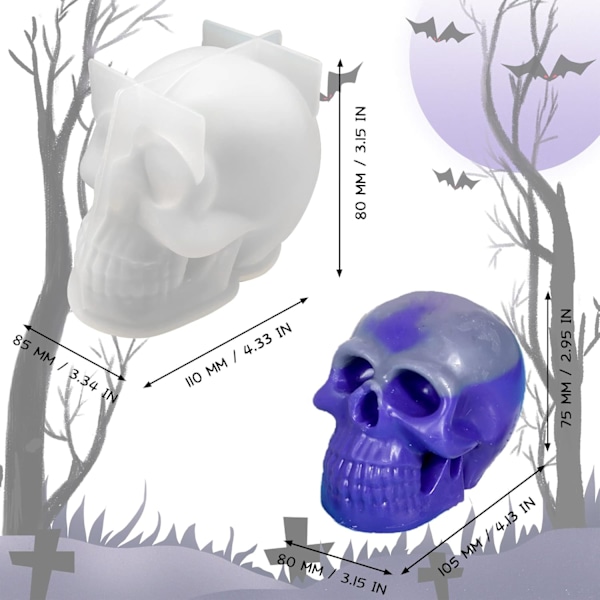 2 stk 3D kranieform