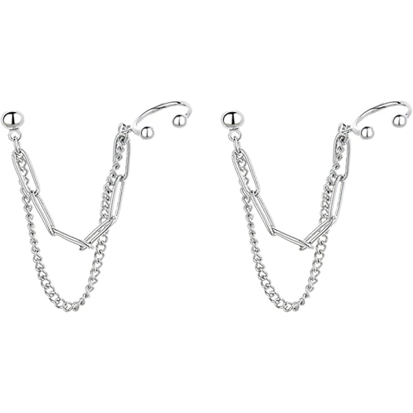 925 Silver Dangle Örhängen för Kvinnor Kedja Tråd Örhängen Hängande Långa