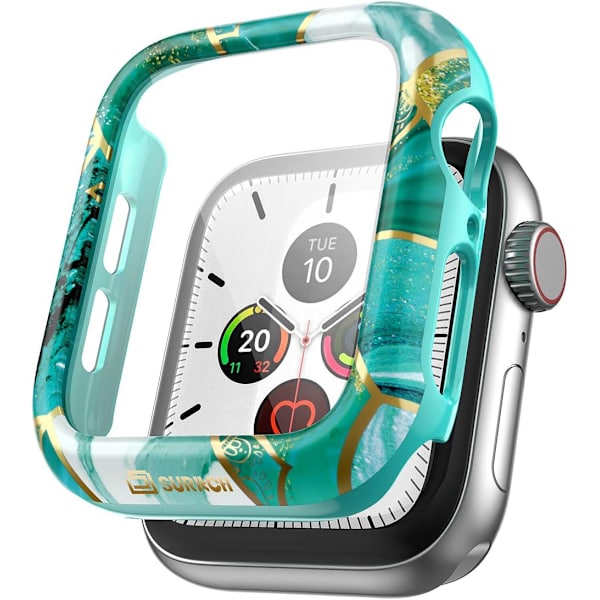 Etui til Apple Watch Series 6/5/4/SE 44mm med innebygd herdet glass