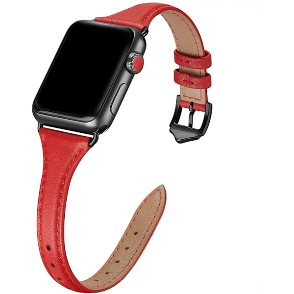 Lærreim Kompatibel med Apple Watch Band 38mm 40mm