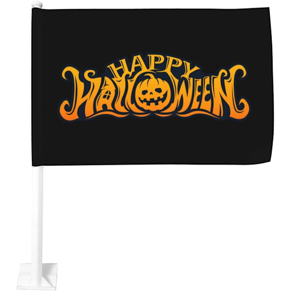 Happy Halloween Bil  Dobbeltsidig 12 X 18 Tommers Utendørs Vindusklips  Bildekorasjon s Vindus s Svart Svart
