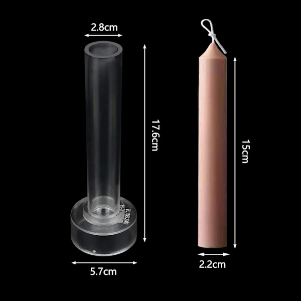Mould, klar plast Ljusstake Form