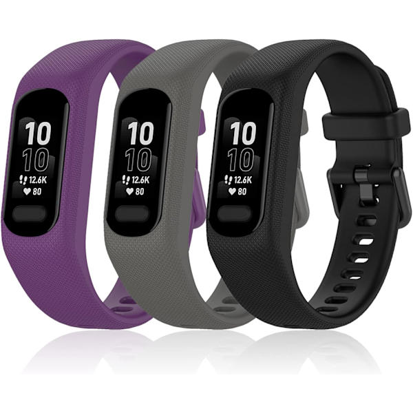 Bløde silikonebånd, der er kompatible med Garmin Vivosmart 5-remme