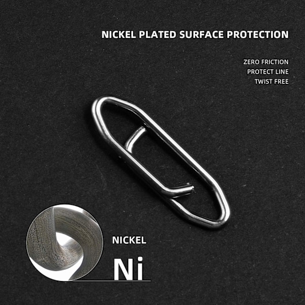 Power Clips i rustfritt stål - Quick Change Lure Snaps (25st/pakke)