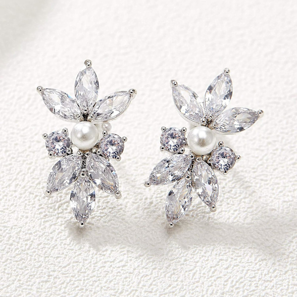 Marquise Cubic Zirconia Bryllup Brud Ørestikker til Brud