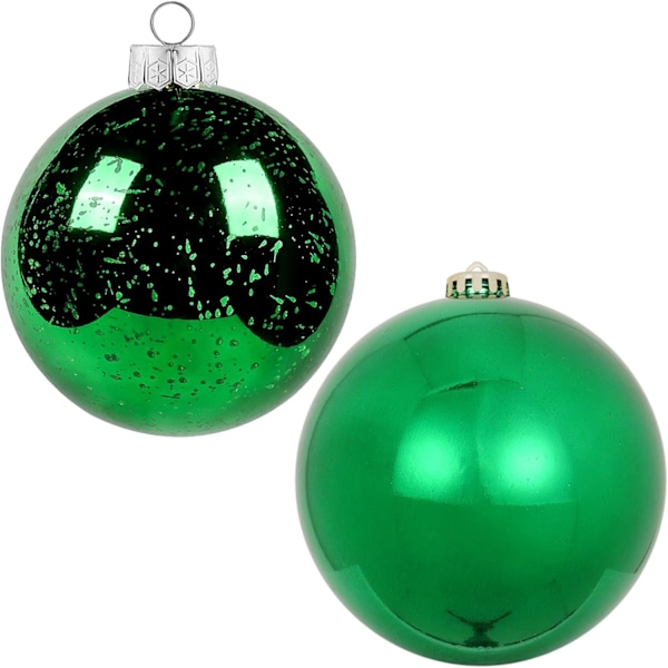 Large Christmas Ball Ornaments,2pcs Green Giant Shatterproof Plastic Hanging