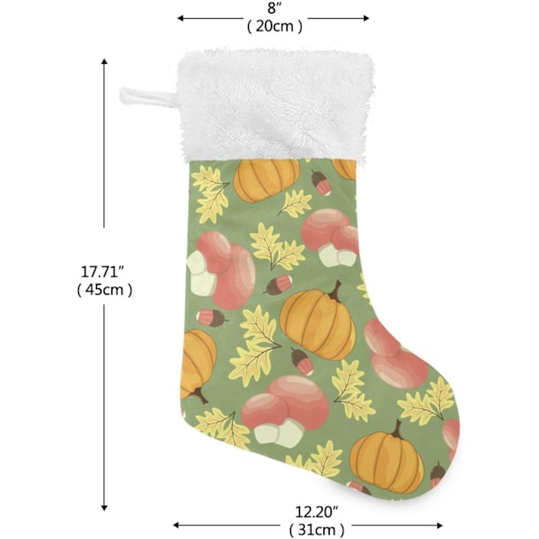Jule-Strømpe, Personlige Jule-Strømper Sæt af 2 Græskar Svampe Thanksgiving 45,7 cm Jule-Strømper Hængende Ornament Pejs til B