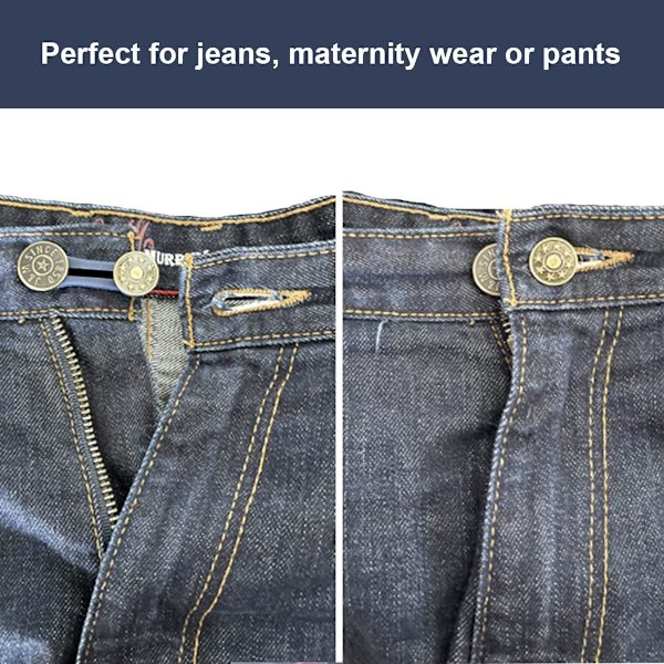 10 st expanderknapp för förlängningsjeans byxor krage - omedelbar silikon expanderknapp