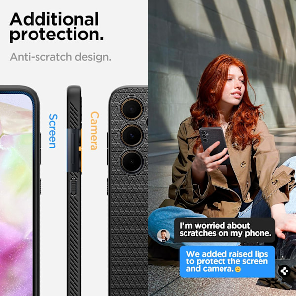 Liquid Air Skal Designat för Galaxy A35 5G (2024) - Matt Svart Matt Svart A35