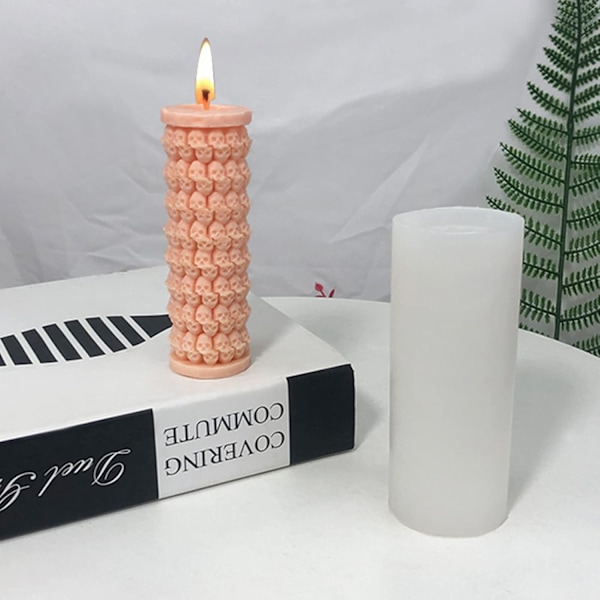 3D-præget kranie silikoneform DIY lysfremstilling