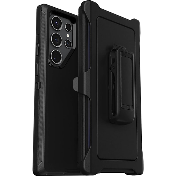 Defender Cover Kompatibel med Galaxy S23 Ultra Cover Sort Sort