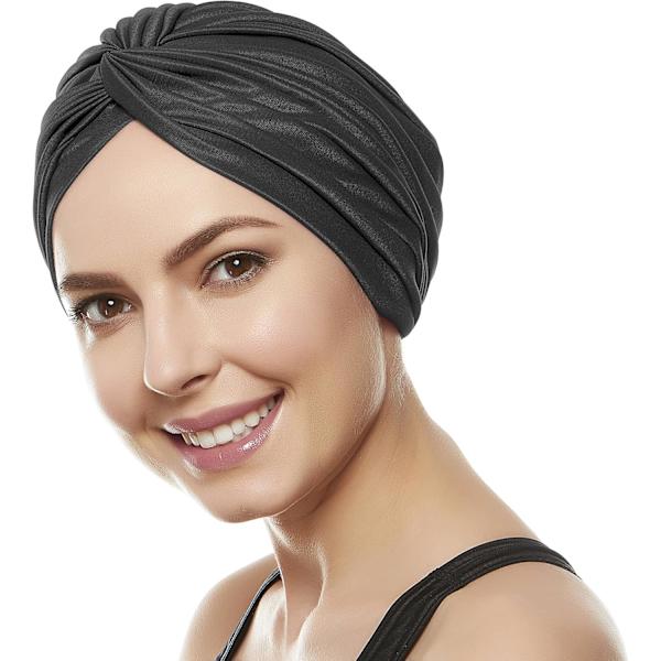Badeturban til kvinder - Plisseret hætte - Blød, behagelig stretch