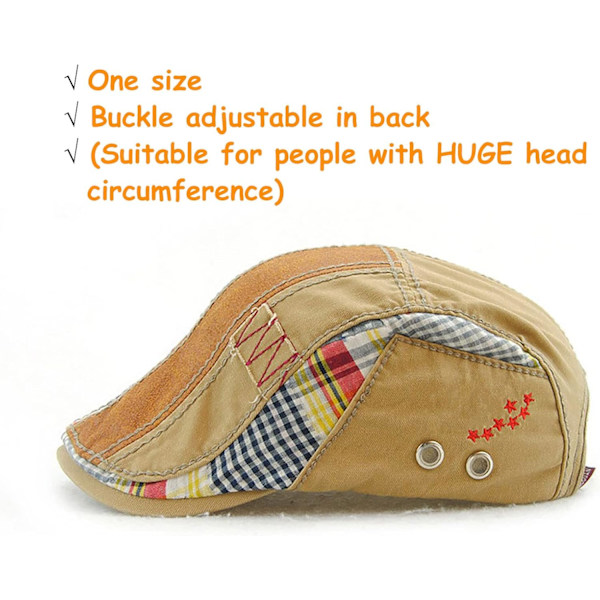 Herre Beret Hat Justerbar Newsboy Cap: Gatsby Style