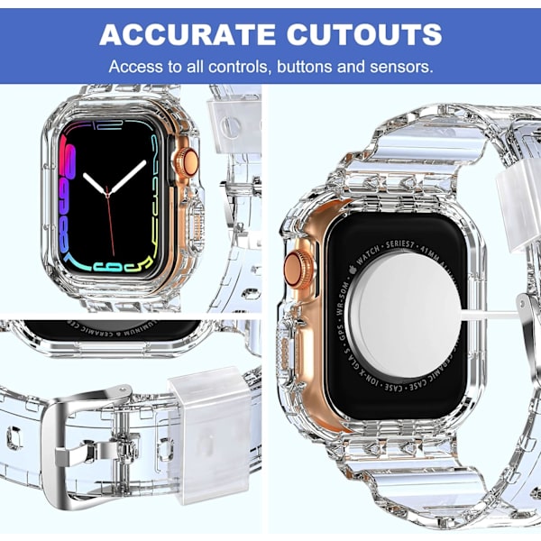Kompatibel med Crystal Clear Apple Watch-rem