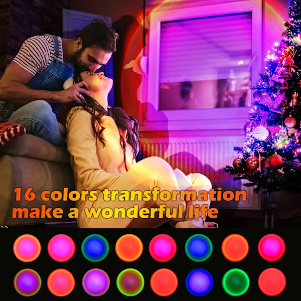 Solnedgangsprojektorlampe, 16 farver Solnedgangsprojektionslampe