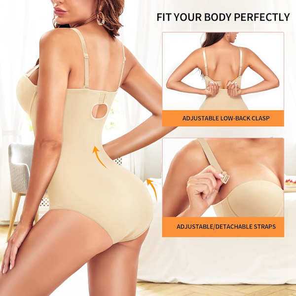 Body Shaper för kvinnor Tummy Control Shapewear Bodysuit Waist Trainer Faja One