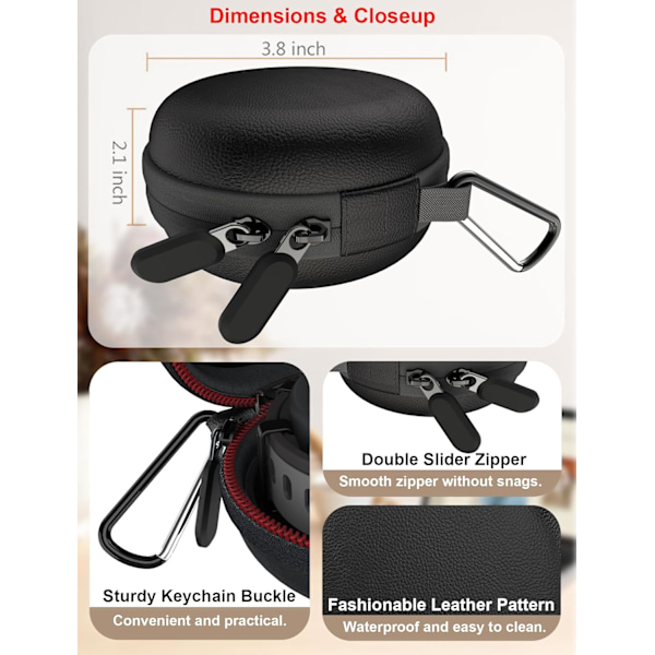 Galaxy Watch 7/6/5/4 Reiseetui, Bærbar Hardt EVA Bæreveske Laderstativ Holder Bag for Galaxy Watch Ultra/ 6 Classic/5 Pro/4 Classic/Active 2 & Act