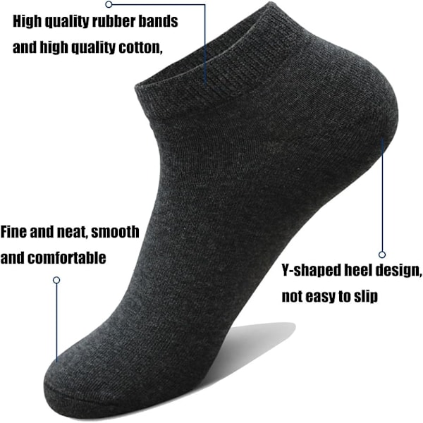 Ankelstrumpor No Show Athletic Cotton Socks (10 par)