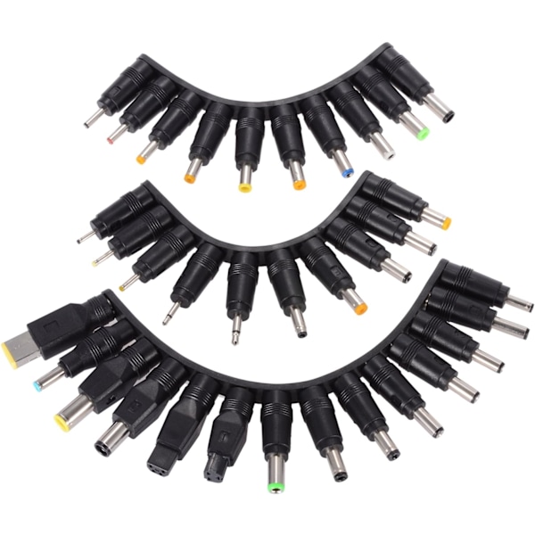 34st Universal Laptop Notebook Ingång Dc Plug Set Jack Tips