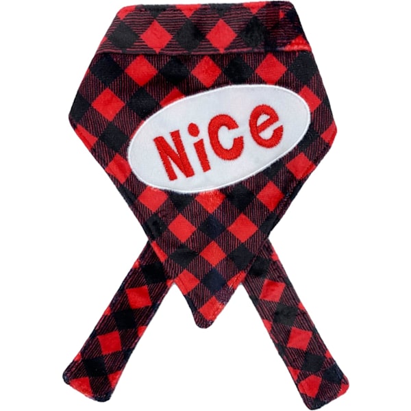 Bandana for Pets | Buffalo Naughty & Nice (Medium) | Festive Velvet Double