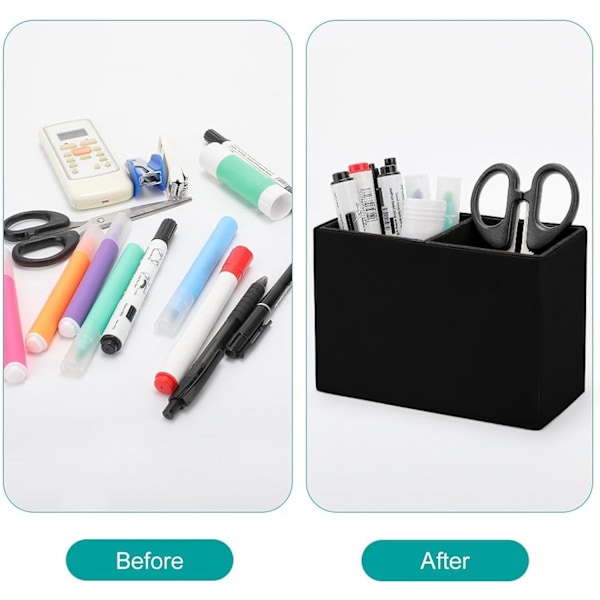 2-fack ncil Holder, C PU Leer ncil Cup, Sttioneries nd Desk Supplies Orgnizer for Home, Office & hool style-23 style-23