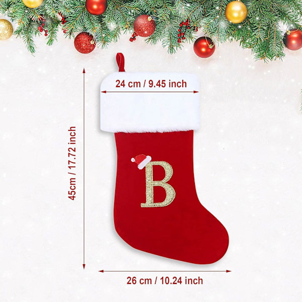 Juldekoration Jul Julgåvor Jul Alphabet Ornament Julstrumpa Julstrumpa Gåva Godis Kläder Karaktär