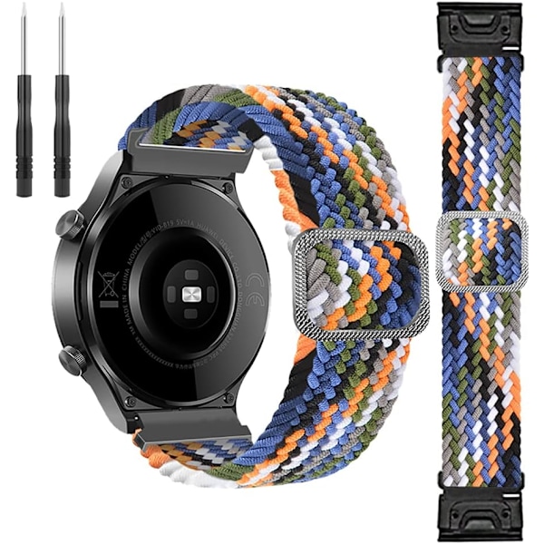 Klokkestropper (20mm) - Nylon erstatningsarmbånd for Garmin Fenix og mer