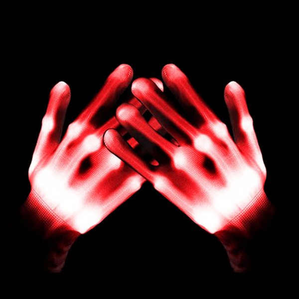Led-handskar. Flash Finger Lights Handskar. 3 färger 10 lägen