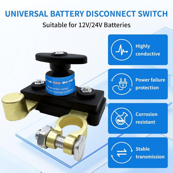 Bilbatteri Afbryder 12v 24v Kraftig Batteri Afbryder Batteri Isolator Strømafbrydere Batteri Afbryder til Forebyggelse af Batteri